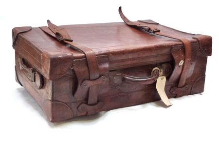 vintage leather suitcase